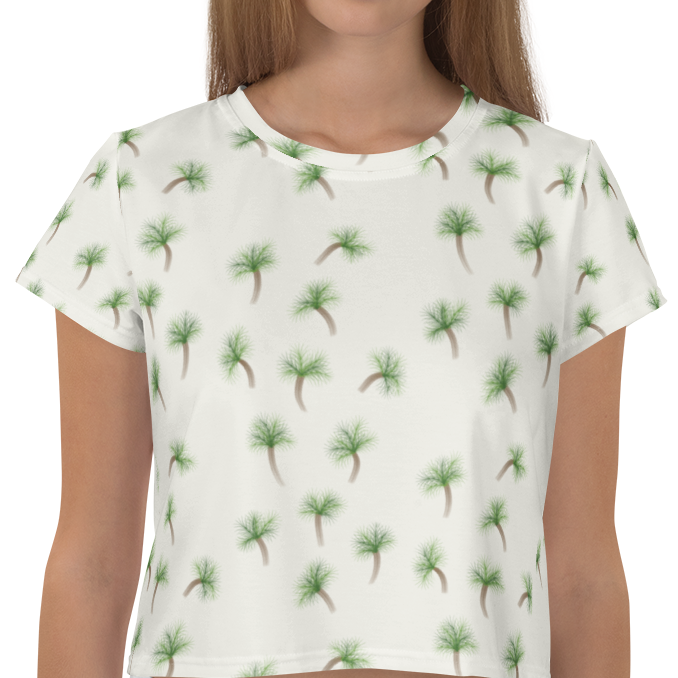 The Palm Tree Relaxed Crop Tee