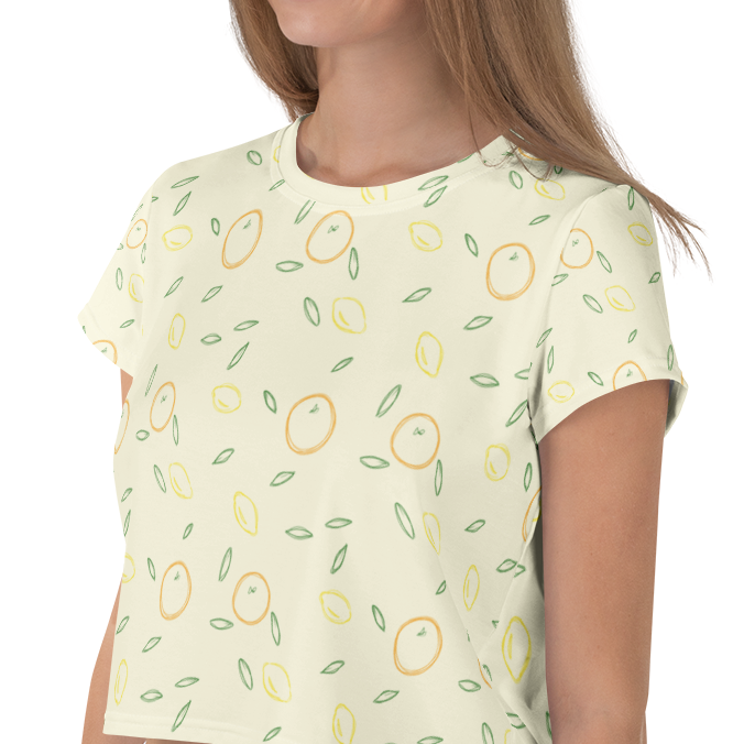 The Citrus Tree Relaxed Crop Tee